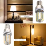 E12 SMD 3014 64 LEDs Dimmable LED Corn Light, AC 220V - Image 4