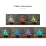 Skate Boy Shape 3D Colorful LED Vision Light Table Lamp, USB & Battery Version - Image 3