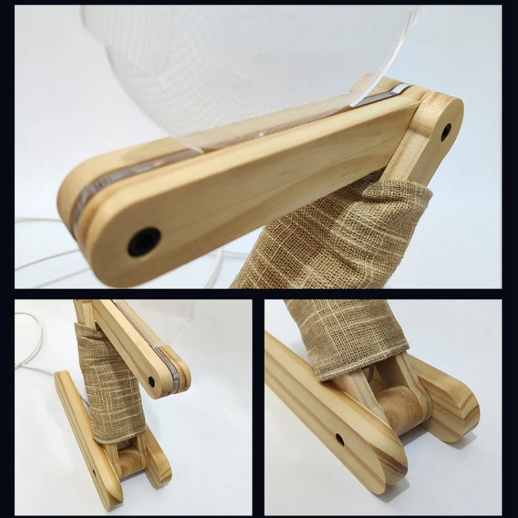LED6134_3.webp 0.5W Children Bedroom Owl Folding Wood Lamp 3D Night Light (Warm Light) - Image 4