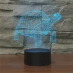 Tortoise Black Base Creative 3D LED Decorative Night Light, Rechargeable with Touch Button - Image 2