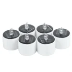 6 PCS Solar Power Candle Lamp, Warm White Light LED Energy Saving Atmosphere Night Light - Image 2