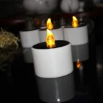 6 PCS Solar Power Candle Lamp, Warm White Light LED Energy Saving Atmosphere Night Light - Image 6