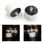6 PCS Solar Power Candle Lamp, Warm White Light LED Energy Saving Atmosphere Night Light - Image 7