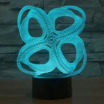 Four Circle Abstract Style 3D Touch Switch Control LED Light , 7 Color Discoloration Creative Visual Stereo Lamp Desk Lamp Night Light - Image 11