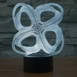 Four Circle Abstract Style 3D Touch Switch Control LED Light , 7 Color Discoloration Creative Visual Stereo Lamp Desk Lamp Night Light - Image 13