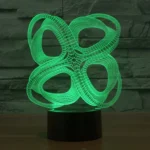 Four Circle Abstract Style 3D Touch Switch Control LED Light , 7 Color Discoloration Creative Visual Stereo Lamp Desk Lamp Night Light - Image 8