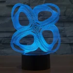 Four Circle Abstract Style 3D Touch Switch Control LED Light , 7 Color Discoloration Creative Visual Stereo Lamp Desk Lamp Night Light - Image 9