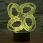Four Circle Abstract Style 3D Touch Switch Control LED Light , 7 Color Discoloration Creative Visual Stereo Lamp Desk Lamp Night Light - Image 10