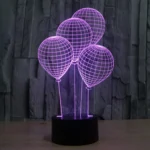 Balloon Style 3D Touch Switch Control LED Light , 7 Color Discoloration Creative Visual Stereo Lamp Desk Lamp Night Light - Image 10