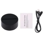 Diamond Ring Style 3D Touch Switch Control LED Light , 7 Color Discoloration Creative Visual Stereo Lamp Desk Lamp Night Light - Image 5