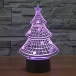 Christmas Tree Style 3D Touch Switch Control LED Light , 7 Color Discoloration Creative Visual Stereo Lamp Desk Lamp Night Light - Image 11