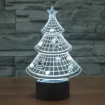 Christmas Tree Style 3D Touch Switch Control LED Light , 7 Color Discoloration Creative Visual Stereo Lamp Desk Lamp Night Light - Image 12