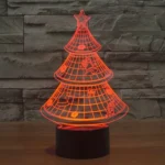 Christmas Tree Style 3D Touch Switch Control LED Light , 7 Color Discoloration Creative Visual Stereo Lamp Desk Lamp Night Light - Image 13