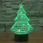 Christmas Tree Style 3D Touch Switch Control LED Light , 7 Color Discoloration Creative Visual Stereo Lamp Desk Lamp Night Light - Image 7
