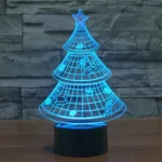 Christmas Tree Style 3D Touch Switch Control LED Light , 7 Color Discoloration Creative Visual Stereo Lamp Desk Lamp Night Light - Image 8