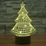 Christmas Tree Style 3D Touch Switch Control LED Light , 7 Color Discoloration Creative Visual Stereo Lamp Desk Lamp Night Light - Image 9