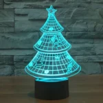 Christmas Tree Style 3D Touch Switch Control LED Light , 7 Color Discoloration Creative Visual Stereo Lamp Desk Lamp Night Light - Image 10