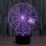 Cobweb Style 3D Touch Switch Control LED Light , 7 Colour Discoloration Creative Visual Stereo Lamp Desk Lamp Night Light - Image 12