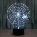 Cobweb Style 3D Touch Switch Control LED Light , 7 Colour Discoloration Creative Visual Stereo Lamp Desk Lamp Night Light - Image 13