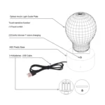 Cobweb Style 3D Touch Switch Control LED Light , 7 Colour Discoloration Creative Visual Stereo Lamp Desk Lamp Night Light - Image 6