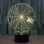 Cobweb Style 3D Touch Switch Control LED Light , 7 Colour Discoloration Creative Visual Stereo Lamp Desk Lamp Night Light - Image 10