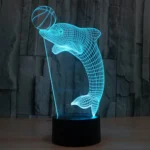 Dolphin Heading the Ball Style 3D Touch Switch Control LED Light , 7 Color Discoloration Creative Visual Stereo Lamp Desk Lamp Night Light - Image 11