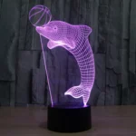 Dolphin Heading the Ball Style 3D Touch Switch Control LED Light , 7 Color Discoloration Creative Visual Stereo Lamp Desk Lamp Night Light - Image 12