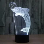 Dolphin Heading the Ball Style 3D Touch Switch Control LED Light , 7 Color Discoloration Creative Visual Stereo Lamp Desk Lamp Night Light - Image 13