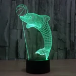 Dolphin Heading the Ball Style 3D Touch Switch Control LED Light , 7 Color Discoloration Creative Visual Stereo Lamp Desk Lamp Night Light - Image 8