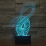 Abstract Style 3D Touch Switch Control LED Light , 7 Color Discoloration Creative Visual Stereo Lamp Desk Lamp Night Light - Image 11