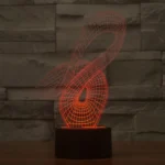Abstract Style 3D Touch Switch Control LED Light , 7 Color Discoloration Creative Visual Stereo Lamp Desk Lamp Night Light - Image 7