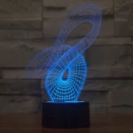 Abstract Style 3D Touch Switch Control LED Light , 7 Color Discoloration Creative Visual Stereo Lamp Desk Lamp Night Light - Image 9