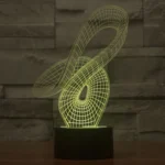 Abstract Style 3D Touch Switch Control LED Light , 7 Color Discoloration Creative Visual Stereo Lamp Desk Lamp Night Light - Image 10