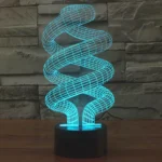 Spiral Style 3D Touch Switch Control LED Light , 7 Color Discoloration Creative Visual Stereo Lamp Desk Lamp Night Light - Image 11