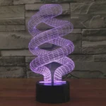 Spiral Style 3D Touch Switch Control LED Light , 7 Color Discoloration Creative Visual Stereo Lamp Desk Lamp Night Light - Image 12