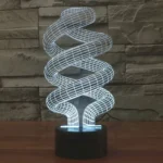Spiral Style 3D Touch Switch Control LED Light , 7 Color Discoloration Creative Visual Stereo Lamp Desk Lamp Night Light - Image 13