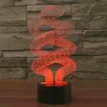 Spiral Style 3D Touch Switch Control LED Light , 7 Color Discoloration Creative Visual Stereo Lamp Desk Lamp Night Light - Image 7