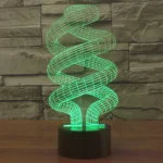 Spiral Style 3D Touch Switch Control LED Light , 7 Color Discoloration Creative Visual Stereo Lamp Desk Lamp Night Light - Image 8