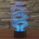 Spiral Style 3D Touch Switch Control LED Light , 7 Color Discoloration Creative Visual Stereo Lamp Desk Lamp Night Light - Image 9