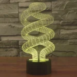 Spiral Style 3D Touch Switch Control LED Light , 7 Color Discoloration Creative Visual Stereo Lamp Desk Lamp Night Light - Image 10