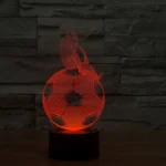 Thinking Football Style 3D Touch Switch Control LED Light Desk Lamp , 7 Colour Discoloration Creative Visual Stereo Lamp Night Light - Image 7