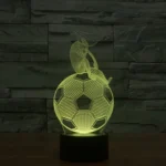 Thinking Football Style 3D Touch Switch Control LED Light Desk Lamp , 7 Colour Discoloration Creative Visual Stereo Lamp Night Light - Image 10
