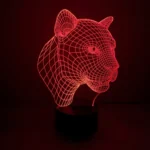 Leopard Style 3D Touch Switch Control LED Light , 7 Color Discoloration Creative Visual Stereo Lamp Desk Lamp Night Light - Image 7