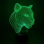 Leopard Style 3D Touch Switch Control LED Light , 7 Color Discoloration Creative Visual Stereo Lamp Desk Lamp Night Light - Image 8