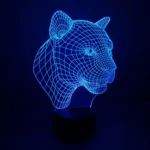 Leopard Style 3D Touch Switch Control LED Light , 7 Color Discoloration Creative Visual Stereo Lamp Desk Lamp Night Light - Image 9