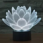 Lotus Style 3D Touch Switch Control LED Light , 7 Color Discoloration Creative Visual Stereo Lamp Desk Lamp Night Light - Image 12