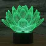 Lotus Style 3D Touch Switch Control LED Light , 7 Color Discoloration Creative Visual Stereo Lamp Desk Lamp Night Light - Image 13