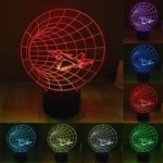 Time Machine Style 3D Touch Switch Control LED Light , 7 Color Discoloration Creative Visual Stereo Lamp Desk Lamp Night Light