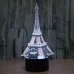 Eiffel Tower Style 3D Touch Switch Control LED Light , 7 Color Discoloration Creative Visual Stereo Lamp Desk Lamp Night Light - Image 12