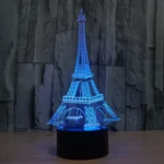 Eiffel Tower Style 3D Touch Switch Control LED Light , 7 Color Discoloration Creative Visual Stereo Lamp Desk Lamp Night Light - Image 13